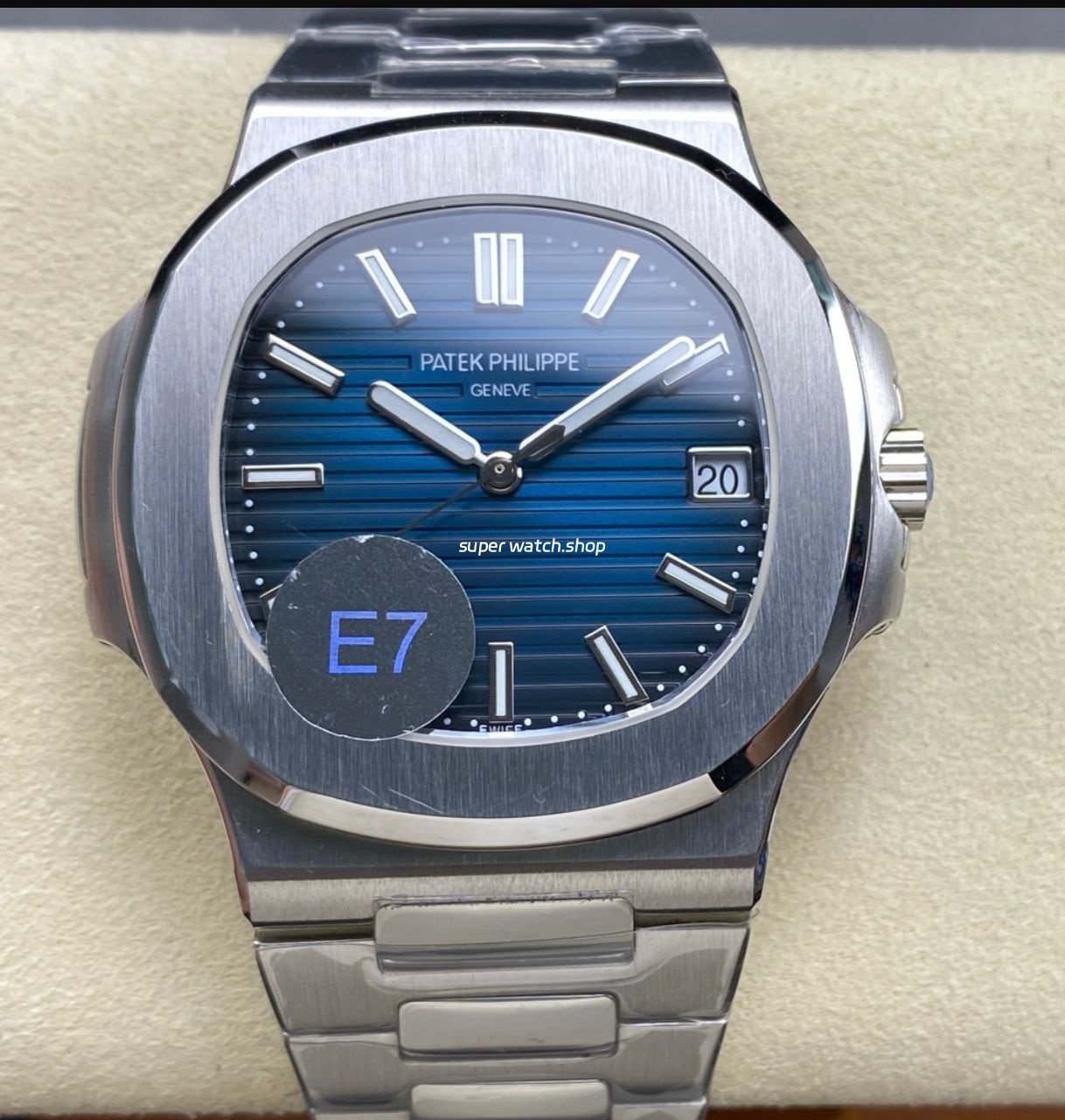 E7-Factory-Patek-Philippe-Nautilus-57111A-010-40mm-Full-Steel-Blue-Dial-1-1.jpeg E7 Factory Patek Philippe Nautilus 57111A-010 40mm Blue Dial - Image 1