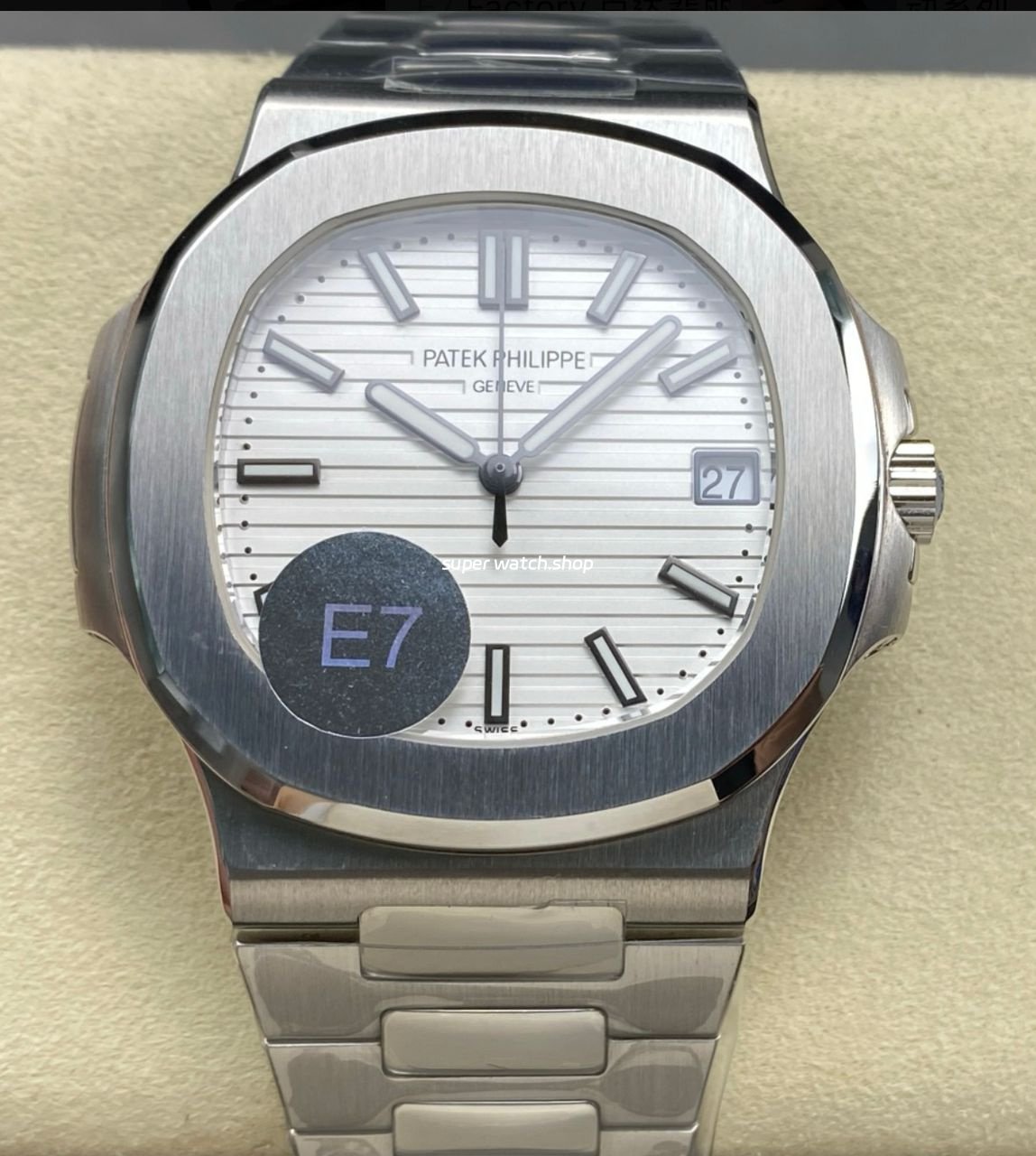 E7-Factory-Patek-Philippe-Nautilus-57111A-011-40mm-White-Dial-2.jpeg E7 Factory Patek Philippe Nautilus 5711/1A-011 40mm White Dial - Image 1