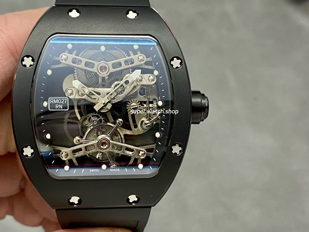 EUR-Factory-Richard-Mille-Tourbillon-RM-027-40mm-Titanium-Rubber-Strap-Skeletonized-Dial-6.jpg EUR Factory Richard Mille Tourbillon RM 027 40mm Titanium Rubber Strap Skeletonized Dial - Image 1