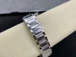 F1 Factory Cartier Tank Louis Cartier W4TA0017 25.5mm Diamond Bezel Full Steel Roman Numerals Silver Dial - Image 9