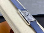 F1 Factory Cartier Tank Louis Cartier W4TA0017 25.5mm Diamond Bezel Steel Leather Strap Roman Numerals Silver Dial - Image 5