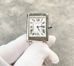 F1 Factory Cartier Tank Louis Cartier WSTA0041 25.5mm Full Steel Roman Numerals Silver Dial