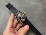 F5 Factory Cartier Calibre de Cartier Diver W7100052 42mm Rose Gold Rubber Strap Roman Numerals Black Dial - Image 4