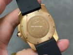 F5 Factory Cartier Calibre de Cartier Diver W7100052 42mm Rose Gold Rubber Strap Roman Numerals Black Dial - Image 7