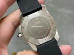 F5 Factory Cartier Calibre de Cartier Diver W7100056 42mm Steel Rubber Strap Roman Numerals Black Dial - Image 6