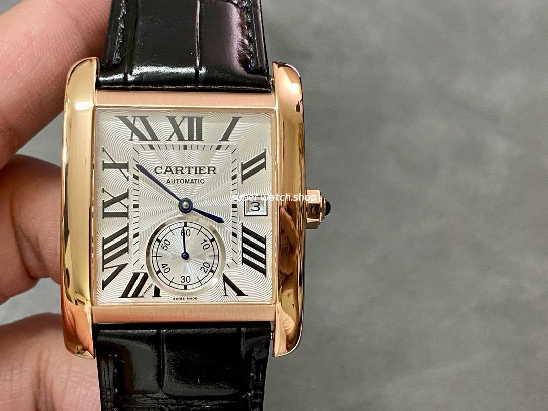 F5-Factory-Cartier-Tank-MC-W5330001-34mm-Rose-Gold-Leather-Strap-Roman-Numerals-White-Dial-5.jpg F5 Factory Cartier Tank MC W5330001 34mm Rose Gold Leather Strap Roman Numerals White Dial - Image 1