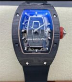 G+ Factory Richard Mille RM07 31.4mm Titanium&Carbon Fiber Black Rubber Strap Skeletonized Dial