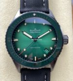 GF Factory Blancpain Fifty Fathoms Bathyscaphe 5000 0153 01S 43mm Ceramic Textile Strap Green Dial