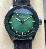 GF Factory Blancpain Fifty Fathoms Bathyscaphe 5005-0153-NABA 43mm Ceramic Textile Strap Green Dial