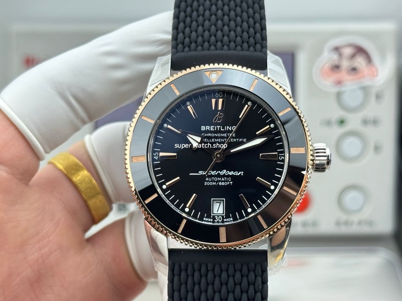 GF-Factory-Breitling-Superocean-Heritage-B20-UB2010121B1A1-42mm-Rubber-Strap-GoldSteel-Black-Dial-7.jpeg GF Factory Breitling Superocean Heritage B20 UB2010121B1A1 42mm Rubber Strap Gold Steel Black Dial - Image 1
