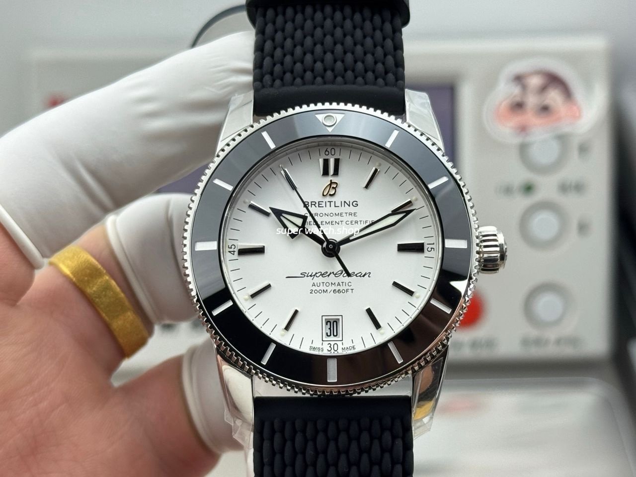 GF-Factory-Breitling-Superocean-Heritage-ll-AB201012.G827154A-42mm-Steel-Rubber-Strap-White-Dial-7.jpeg GF Factory Breitling Superocean Heritage ll AB201012.G827154A 42mm Steel Rubber Strap White Dial - Image 1