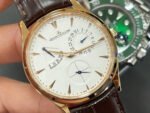 GF Factory Jaeger-LeCoultre Master Ultra Thin Réserve de Marche Q1372520 39mm Rose Gold Leather Strap Silver Dial - Image 4