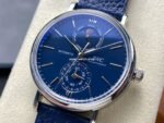 GR Factory IWC Portofino Complete Calendar 41mm Steel Leather Strap Blue Dial - Image 3