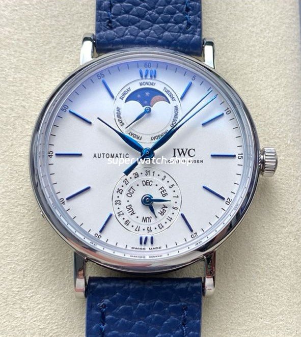 GR-Factory-IWC-Portofino-Complete-Calendar-IW359001-41mm-Blue-Needle-Steel-Leather-Strap-White-Dial-6.jpg GR Factory IWC Portofino Complete Calendar IW359001 41mm Blue Needle Steel Leather Strap White Dial - Image 1
