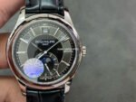 GR Factory Patek Philippe Annual Calendar 5205R-010 40mm White Gold Leather Strap Black Dial