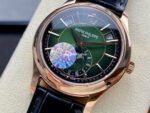 GR Factory Patek Philippe Annual Calendar 5205R-011 40mm Rose Gold Leather Strap Green Dial - Image 3