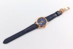 GR Factory Patek Philippe Annual Calendar 5396-015 38mm Yellow Gold Leather Strap Baguette Diamond Blue Dial - Image 5