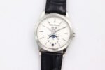 GR Factory Patek Philippe Annual Calendar 5396G-011 38mm White Gold Leather Strap Silver Dial