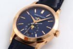 GR Factory Patek Philippe Annual Calendar 5396R-014 38mm Yellow Gold Leather Strap Blue Dial - Image 4