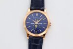 GR Factory Patek Philippe Annual Calendar 5396R-014 38mm Yellow Gold Leather Strap Blue Dial