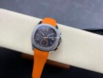 GR Factory Patek Philippe Aquanaut 5968A-001 42.2mm Steel Orange Rubber Strap Black Dial - Image 4