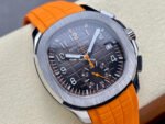 GR Factory Patek Philippe Aquanaut 5968A-001 42.2mm Steel Orange Rubber Strap Black Dial - Image 2
