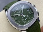 GR Factory Patek Philippe Aquanaut 5968G-010 42.2mm Steel Green Rubber Strap Green Dial - Image 2