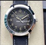 GR Factory Patek Philippe Calatrava 5226G-001 40mm White Gold Canvas Strap Arabic Numerals Black Dial