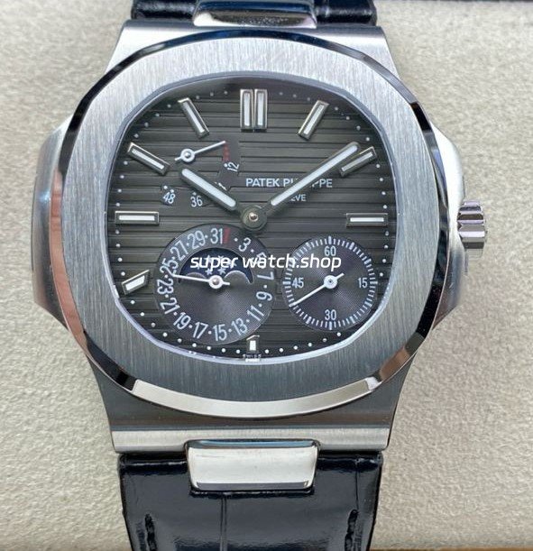 GR-Factory-Patek-Philippe-Nautilus-5712G-40mm-Steel-Leather-Strap-Grey-Dial-1.jpg GR Factory Patek Philippe Nautilus 5712G 40mm Steel Leather Strap Grey Dial - Image 1