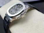 GR Factory Patek Philippe Nautilus 5712G 40mm Steel Leather Strap Grey Dial - Image 6