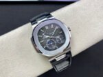 GR Factory Patek Philippe Nautilus 5712G 40mm Steel Leather Strap Grey Dial - Image 4