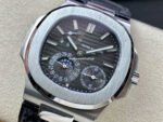 GR Factory Patek Philippe Nautilus 5712G 40mm Steel Leather Strap Grey Dial - Image 3