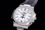 GR Factory Patek Philippe Nautilus 5726 40mm Steel Black Rubber Strap White Dial - Image 3