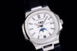 GR Factory Patek Philippe Nautilus 5726 40mm Steel Black Rubber Strap White Dial - Image 2