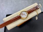 GT Factory Omega De Ville Co-Axial 434.53.40.20.02.002 40mm Gold Leather Strap Gold Point&Roman Number Silver Pupil Dial - Image 4