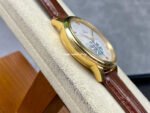 GT Factory Omega De Ville Co-Axial 434.53.40.20.02.002 40mm Gold Leather Strap Gold Point&Roman Number Silver Pupil Dial - Image 5