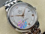 GT Factory Omega De Ville Prestige 424.10.40.20.02.004 39.5mm Full Steel Gold Roman Number Silver Web Weaving Dial - Image 2