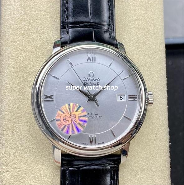 GT-Factory-Omega-De-Ville-Prestige-424.13.40.20.02.001-39.5mm-Steel-Leather-Strap-Roman-Number-Silver-.jpg GT Factory Omega De Ville Prestige 424.13.40.20.02.001 39.5mm Steel Leather Strap Roman Number Silver Dial - Image 1