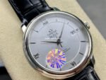 GT Factory Omega De Ville Prestige 424.13.40.20.02.001 39.5mm Steel Leather Strap Roman Number Silver Dial - Image 2