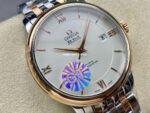 GT Factory Omega De Ville Prestige 424.20.40.20.02.007 39.5mm Half Gold Steel Gold Roman Number Silver Dial - Image 2