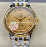 GT Factory Omega De Ville Prestige 424.20.40.20.58.001 39.5mm Half Gold Steel Gold Roman Number Champagne Dial