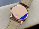 GT Factory Omega De Ville Prestige 424.53.40.20.02.001 39.5mm Rose Gold Leather Strap Gold Roman Number Silver Dial - Image 7