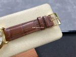 GT Factory Omega De Ville Prestige 424.53.40.20.02.002 39.5mm Gold Leather Strap Gold Roman Number Silver Dial - Image 8