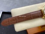 GT Factory Omega De Ville Prestige 424.53.40.20.02.002 39.5mm Gold Leather Strap Gold Roman Number Silver Dial - Image 9