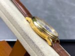 GT Factory Omega De Ville Prestige 424.53.40.20.02.002 39.5mm Gold Leather Strap Gold Roman Number Silver Dial - Image 5