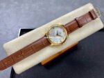 GT Factory Omega De Ville Prestige 424.53.40.20.02.002 39.5mm Gold Leather Strap Gold Roman Number Silver Dial - Image 4