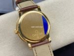GT Factory Omega De Ville Prestige 424.53.40.20.52.001 39.5mm Gold Leather Strap Gold Roman Number Silver Dial - Image 7