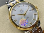 GT Factory Omega De Ville Prestige 424.53.40.20.52.001 39.5mm Half Gold Steel Gold Roman Number Silver Dial - Image 2