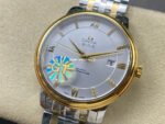 GT Factory Omega De Ville Prestige 424.53.40.20.52.001 39.5mm Half Gold Steel Gold Roman Number Silver Dial - Image 3
