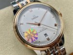 GT Factory Omega De Ville Prestige 434.20.40.20.02.001 40mm Half Rose Gold Steel Rose Gold Point Roman Number White Dial - Image 2